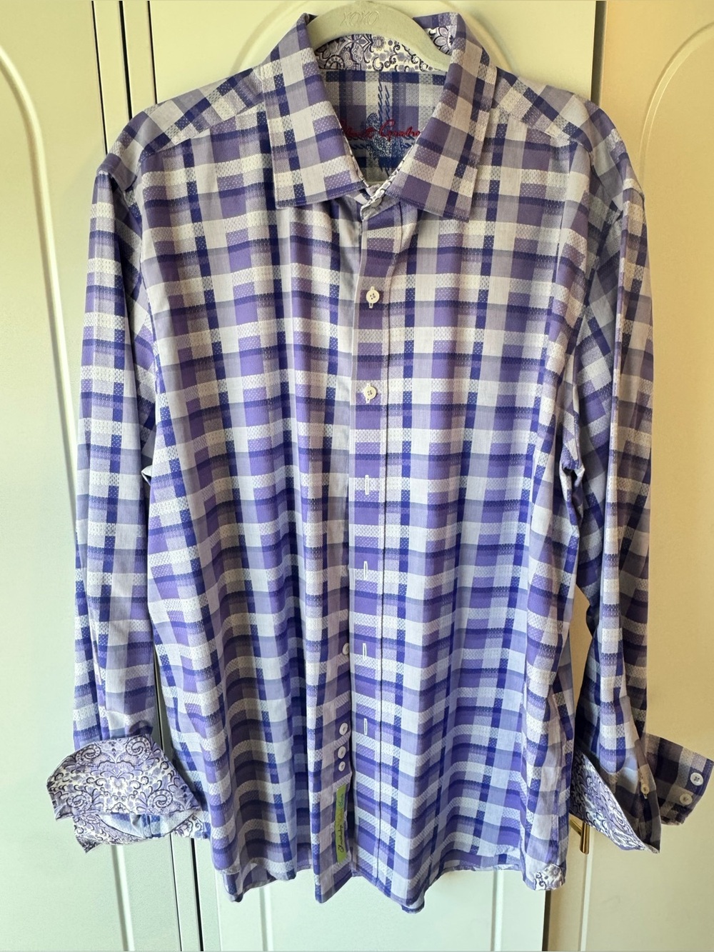 Robert Graham Men’s Lavender Check Button-Down Shirt